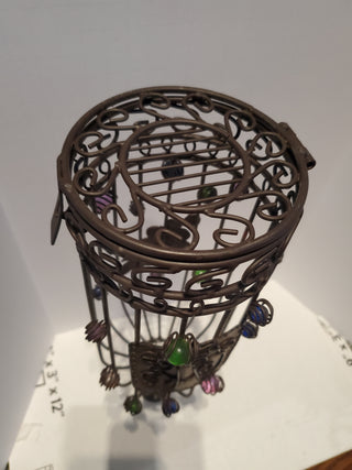 Wine cork holder with beaded accents