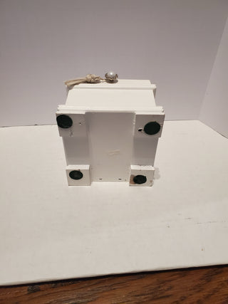 Small white wood jewelry box