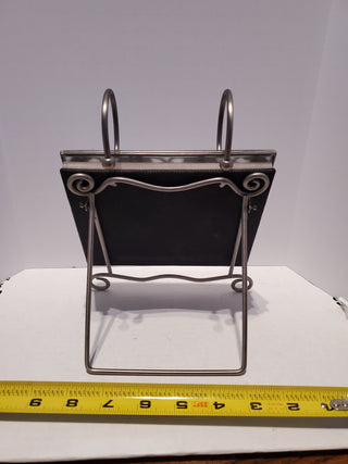 4.5x6in photo stand floral metal "family"
