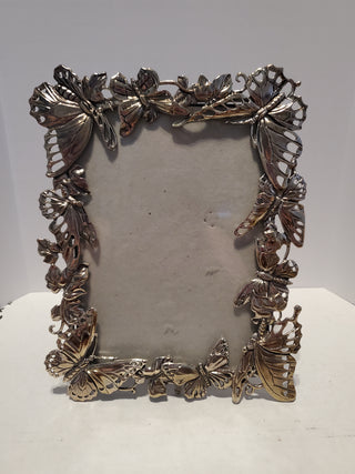5x7 silver butterfly photo frame