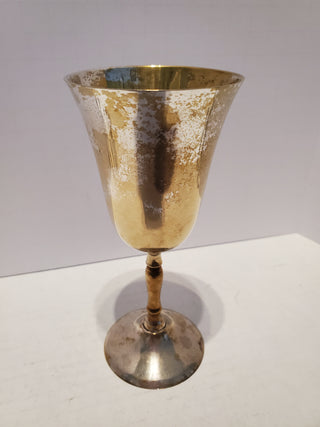 Small silver/gold tarnish goblet