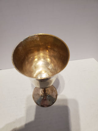 Small silver/gold tarnish goblet