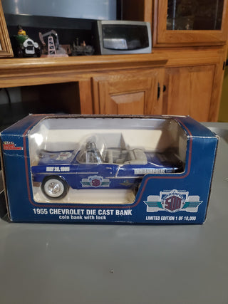 RC 1955 Chevrolet die cast bank. Indy 500