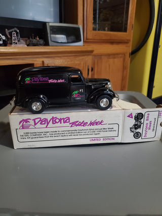1938 panel delivery van bank. #1 Daytona bike week