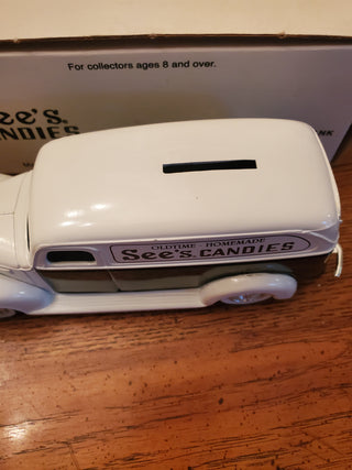 1938 Chevy panel Truck. See's Candy die cast bank