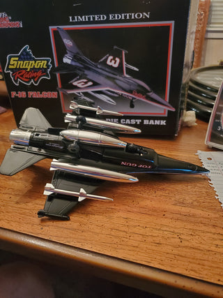 Racing Champions F-16 Falcon 1/32 Scale Die Cast Bank.  Earnhardt 1st Production