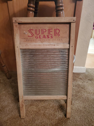 Vintage Super Glass Washboard No. 13-D, Western Washboard