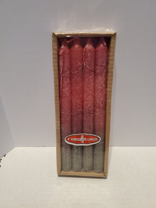 8in Red/green handcrafted candles