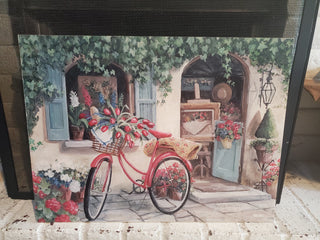 Unframed picture/bike with art shop