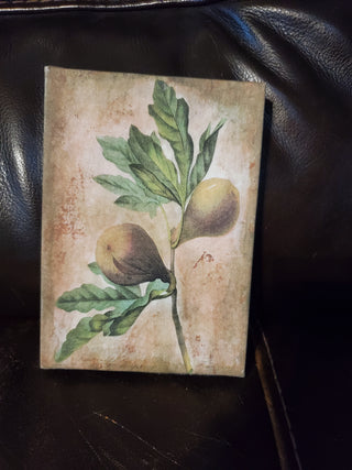 Canvas art with fig branch