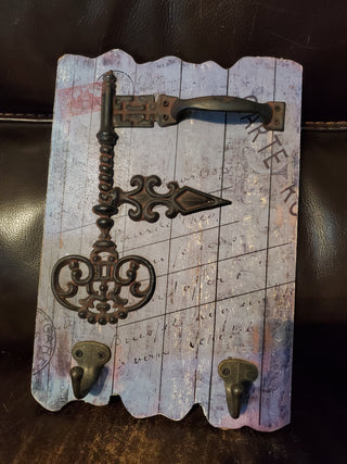 Wall art with iron accents