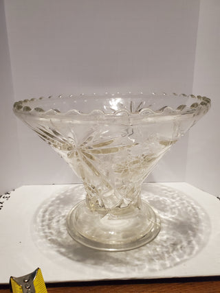 Vtg Anchor Hocking Star of David Punch Bowl Stand