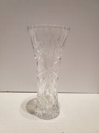 Vintage 6 Inch Crystal Bud Vase Pinwheel Star