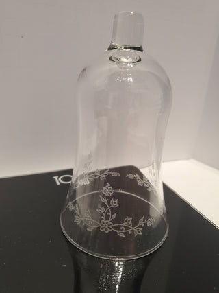Home Interiors/Homco Floral Vine Etched Glass Votive Candle Sconce