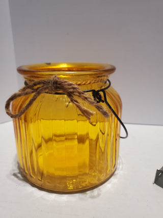 Decorative Hanging Jar ~ Gold in Color ~ 4.5"