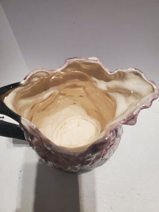 Cattleya Orchid Cramer Mold Pitcher Hand Painted High Gloss Iris Vase