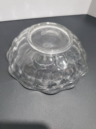 Pressed Glass dessert bowl. Wavy edge