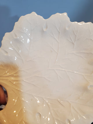 White Ceramic leaf plate