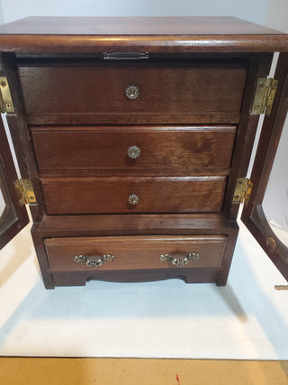 Jay imports  Co. Wooden Jewlery W/music Box 10"x8.5" 5.25"