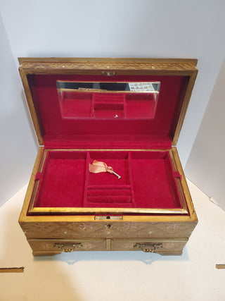 Vintage Royal Sealy Open Top Lined Jewelry Box
