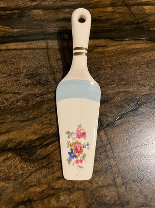 Ceramic Rose Cake or Pie Server. RSV|125533