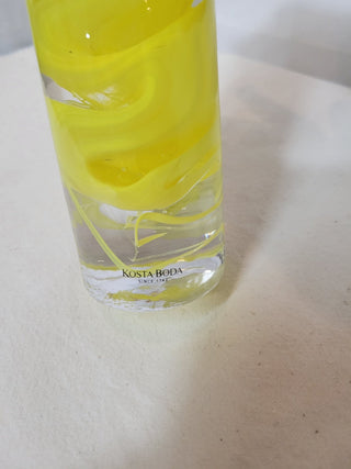 Kosta Boda 1970's Yellow Art Glass Candle Holder RCD