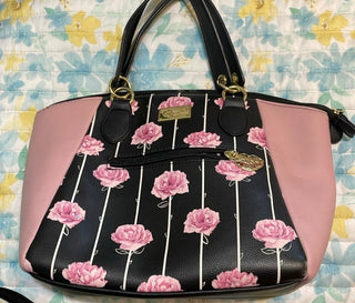 Betsey Johnson Pink  Floral Roses Shoulder Bag_RSV|120269