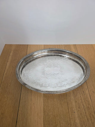 RF 14" Vintage Oval Silver Plate Tray