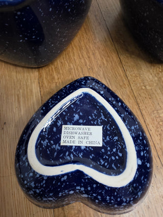 RF Set of 4 Nesting Cobalt Blue Heart Bowls