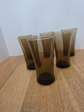 RF 6x Anchor Hocking Linden Brown Tumblers