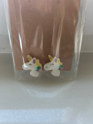 Kids unicorn clips earrings-RSV