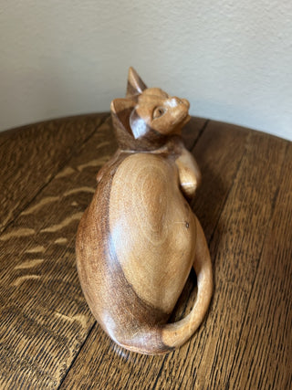Wooden Cat Figurine  MTS|69578