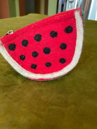 Handmade Wool Watermelon Coin Purse|49736