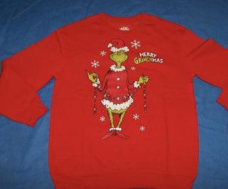 Dr. Seuss The Grinch Merry Grinchmas Graphic Sweatshirt Small #63 VV MTS|126951