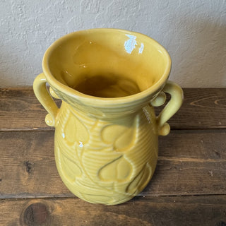 Vtg Shawnee Pottery Yellow Trailing Ivy Vase MTS|150209