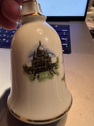 Paris Eiffel Tower White porcelain Bell  #62 VV MTS|97307