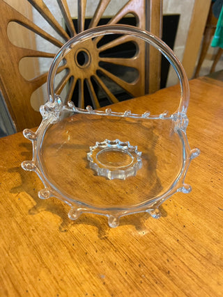 Glass Basket Heisey Lariat One handled Candy Dish. RSV