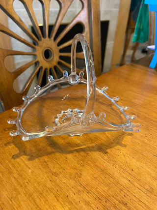 Glass Basket Heisey Lariat One handled Candy Dish. RSV