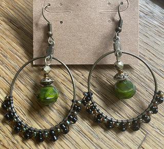 Earrings Black/Gold /Green|68584