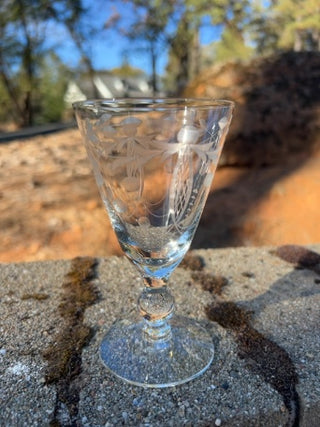 - AS IS - BB ONE Vintage Crystal Juice Glass 5”