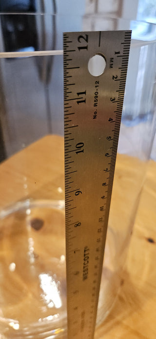 Large Clear Glass Cylinder Vase (H:12" D:10") Flower Vase, RSV|121648