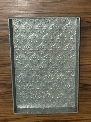 Galvanized Metal Decorative Serving Tray    MTS