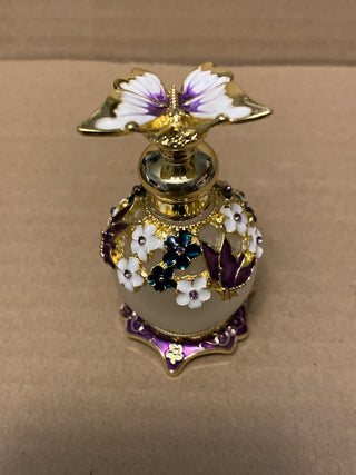 White Purple Butterfly 0.5 oz Perfume Bottle w/wand RSV|80859