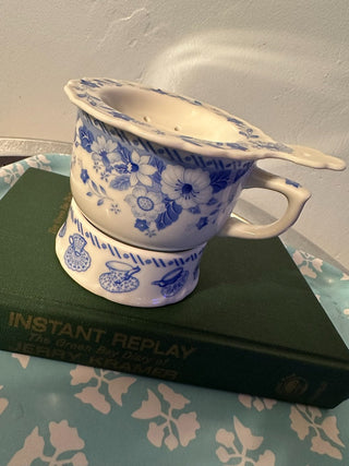 Vintage Tea cup, strainer, bag tray SET MTS