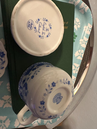 Vintage Tea cup, strainer, bag tray SET MTS
