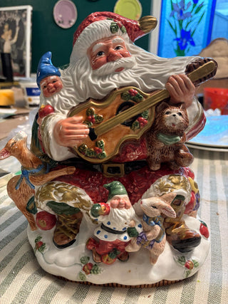 Fitz and Floyd Santa Cookie Jar MTS