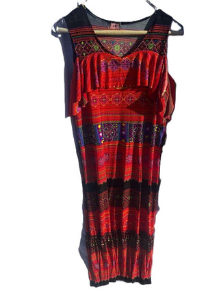 Hmong Inspired Needlework Design Machine Print Dresses|113593