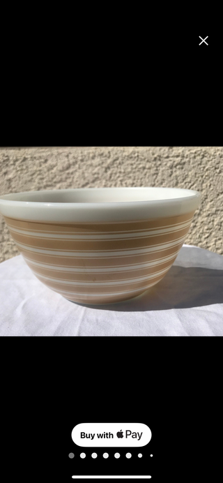 Vtg.Rare Pyrex Sandalwood Stripe Bowl