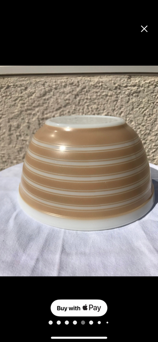 Vtg.Rare Pyrex Sandalwood Stripe Bowl