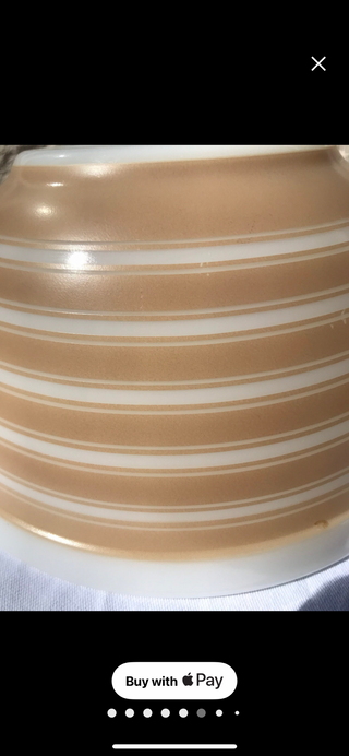 Vtg.Rare Pyrex Sandalwood Stripe Bowl